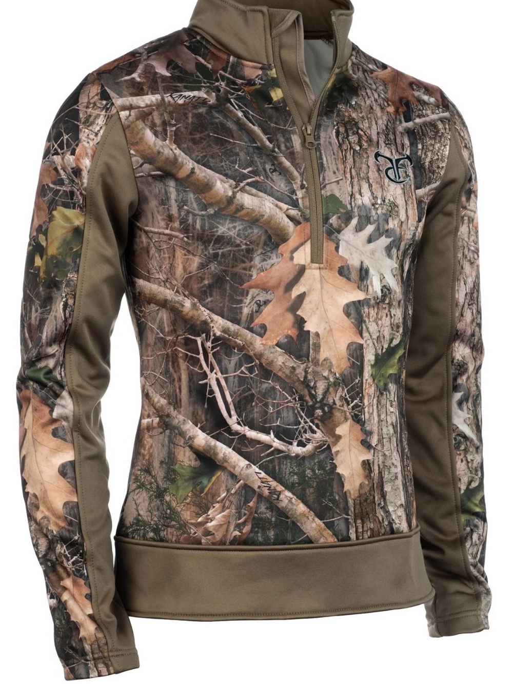 4 for $25- Camo Quarter-Zip Hunting Pullover-Weather Resistant-Women's Large